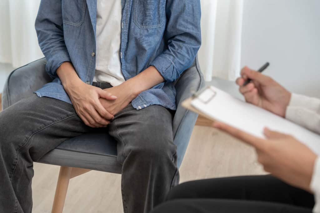 Man visiting a doctor for erectile dysfunction treatment in Utah