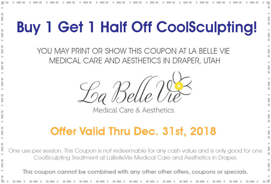 coolsculpting-bogo-half-off-coupon-La Belle Vie Medical Care & Aesthetics | Draper, UT